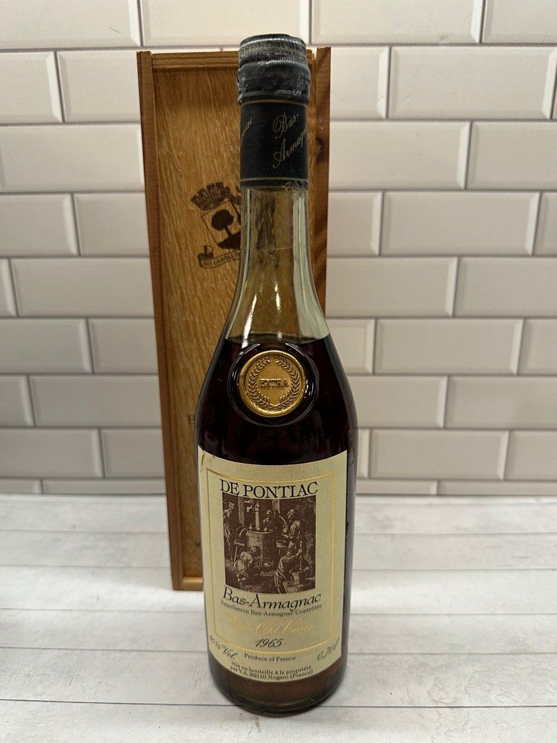收藏之選) 雅文邑Bas-Armagnac De Pontiac 1965 700ml, 嘢食& 嘢飲