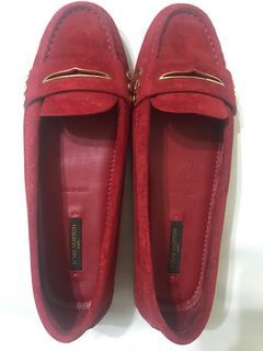 全新 LV 紅色麂皮 開車鞋 豆豆鞋 尺碼35.5