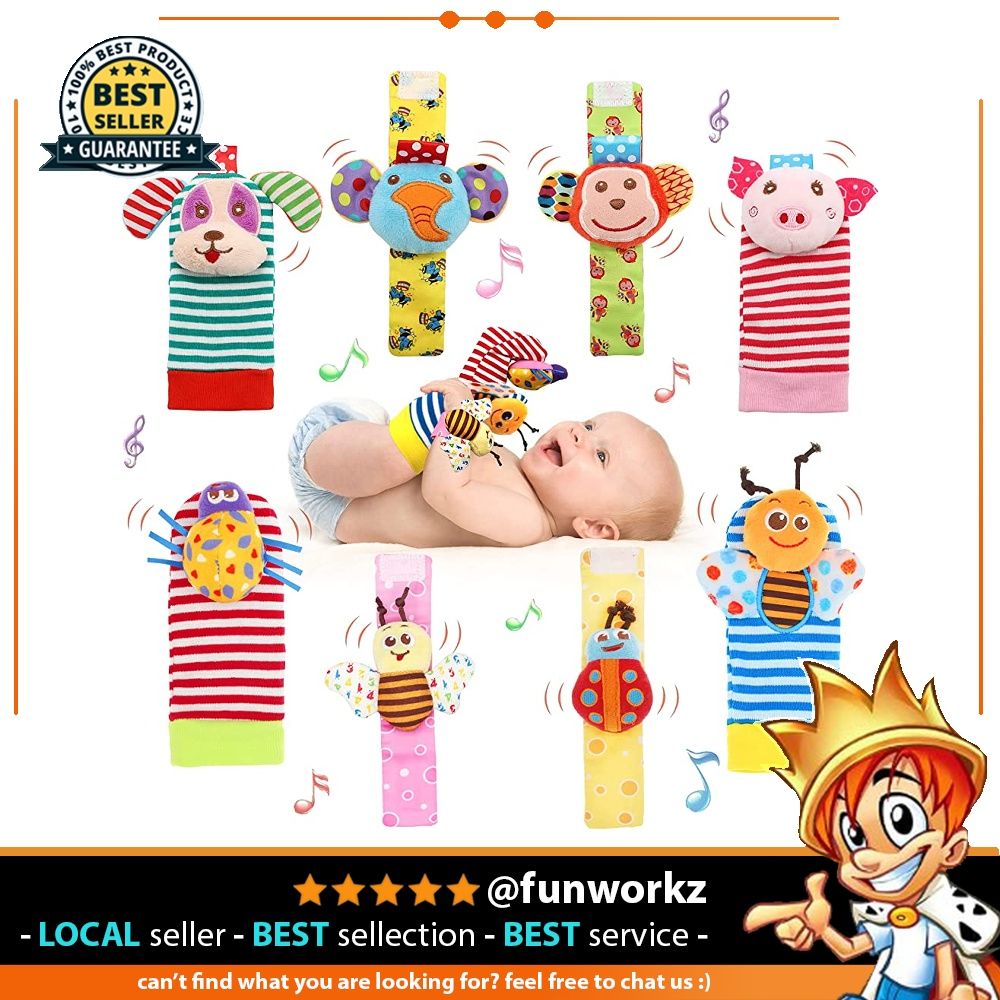welcome Bloobloomax Wrist Rattles Foot Finder Rattle Sock