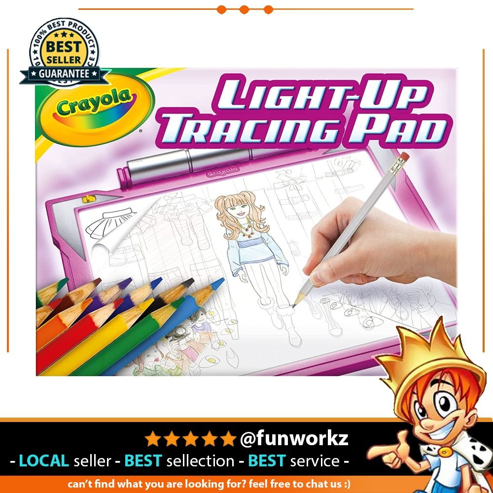 Crayola Light-Up Tracing Pad Pink Ages 6, 7, 8, 9,10, Assorted