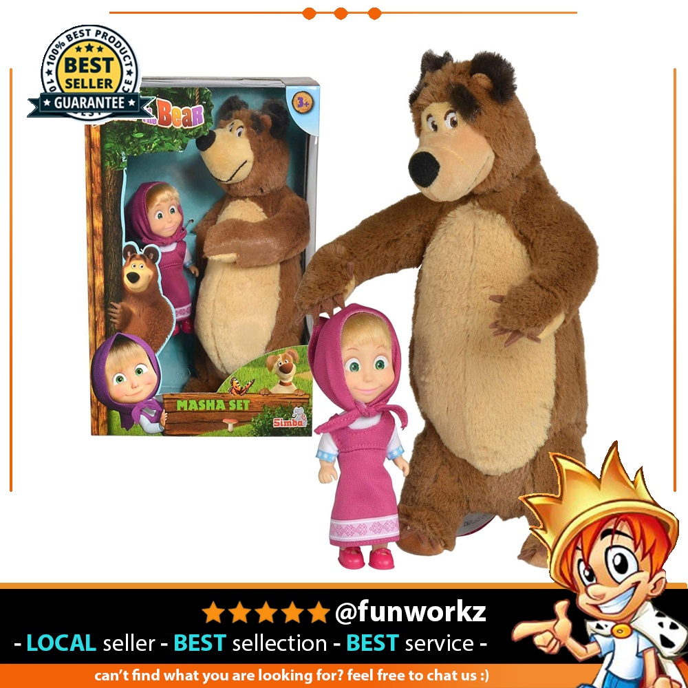 welcome Masha and The BeaR Jada Toys Masha Plush Set with
