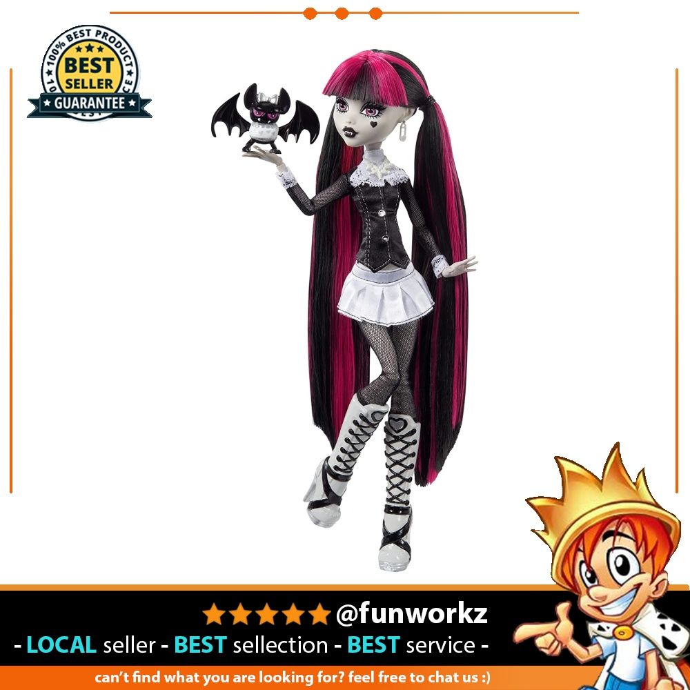 😊 welcome😊 Monster High Doll, Draculaura in Black and White