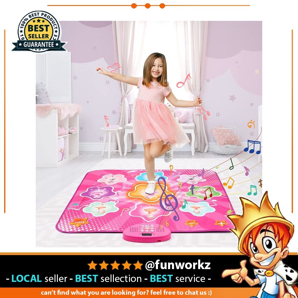  URMYWO Dance Mat Toys for Girls 3 4 5 6 7 8+ Years Old, Kids  Toys for Age 3-12, Kids Music Dance Pad with LED Lights, 7 Game Modes,  Adjustable Volume
