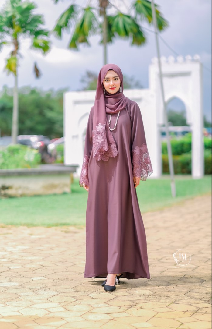Dark purple abaya clearance