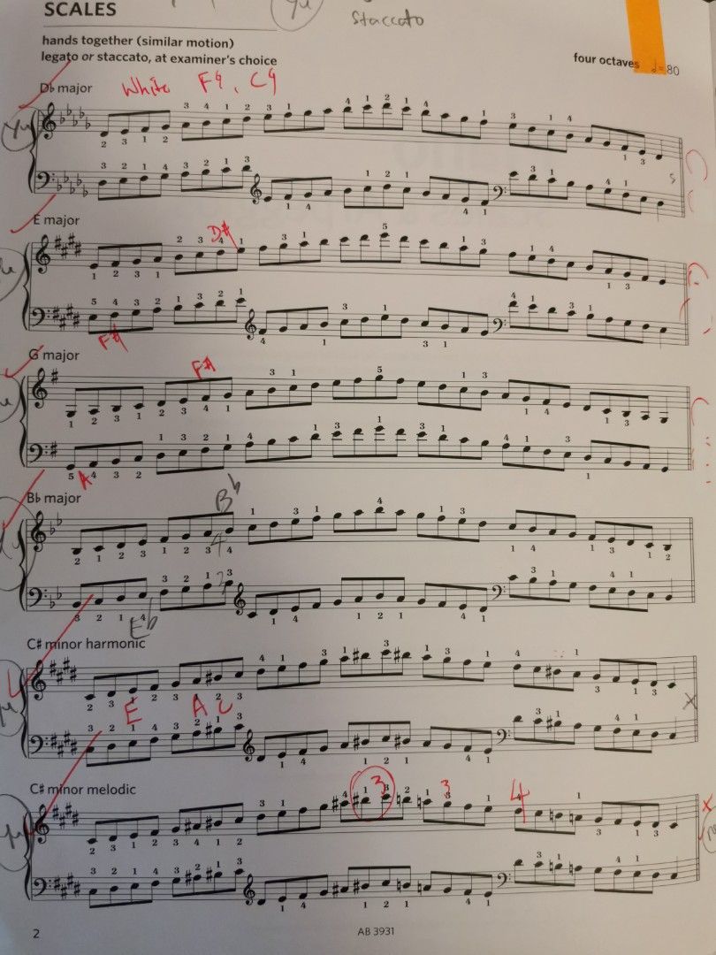 ABRSM Grade 7 Piano Scales And Arpeggios Hobbies Toys Music Media 