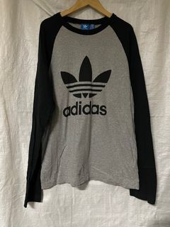 Adidas 拼色 長T (B