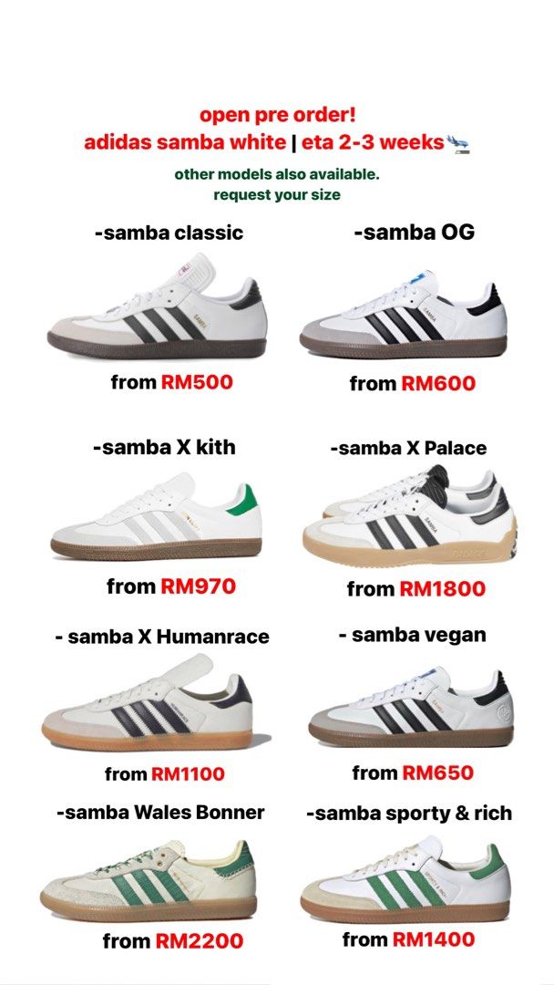 Adidas samba discount size chart