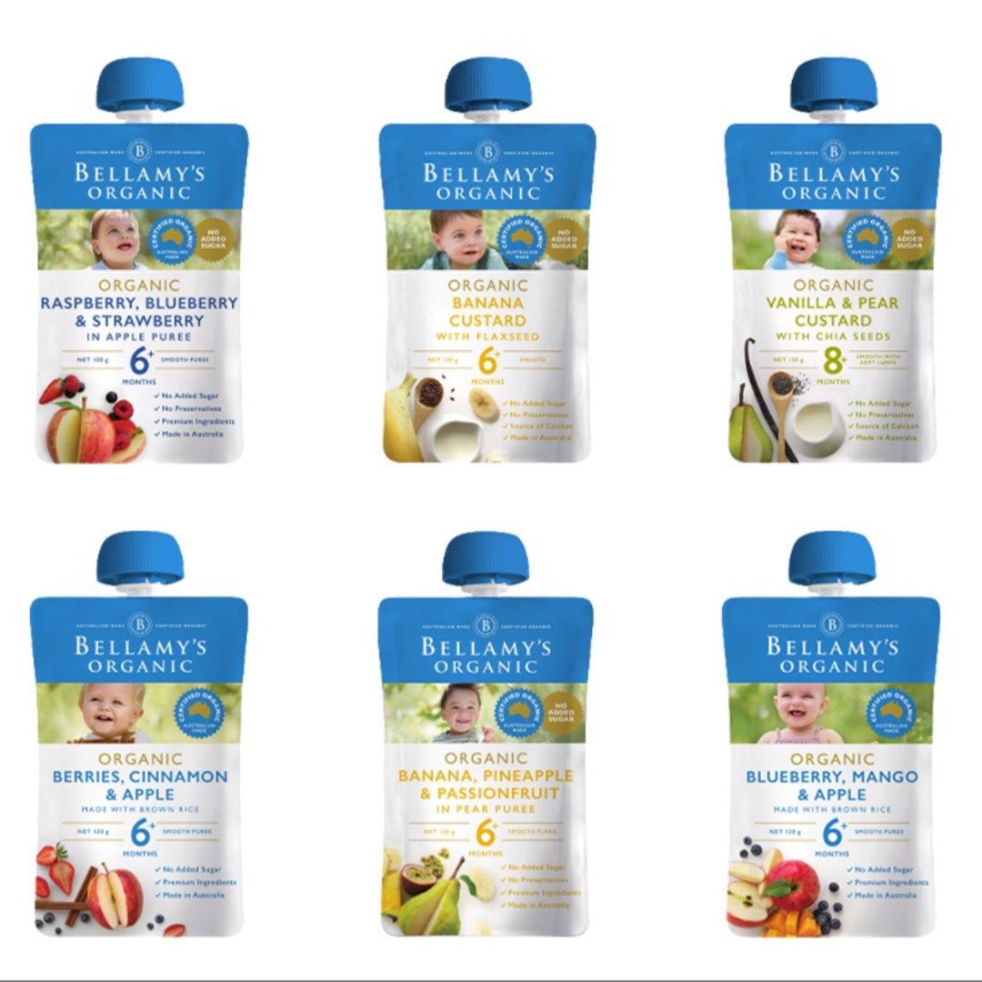 Bellamy's organic hot sale food pouches