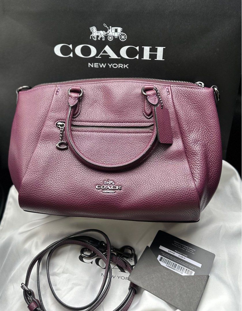 Coach elise satchel pink top