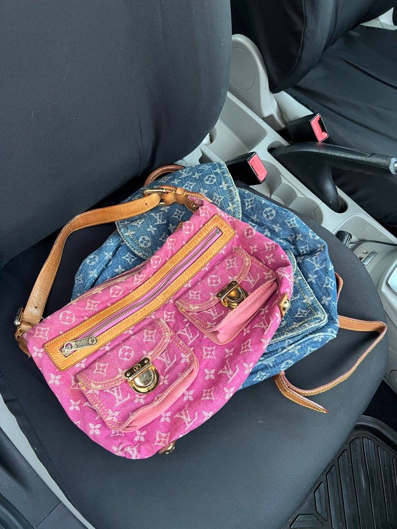 Baggy handbag Louis Vuitton Pink in Denim - Jeans - 31620360