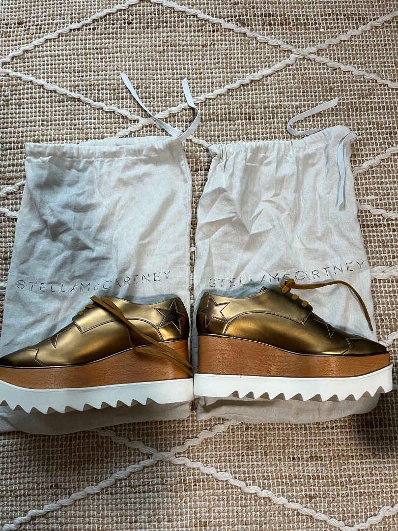 Gold platform sneakers discount