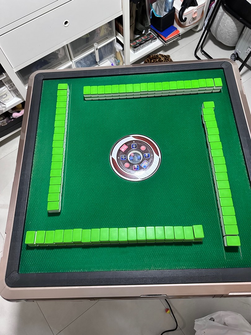 Foldable Automatic Mahjong Table Singapore style, Furniture & Home