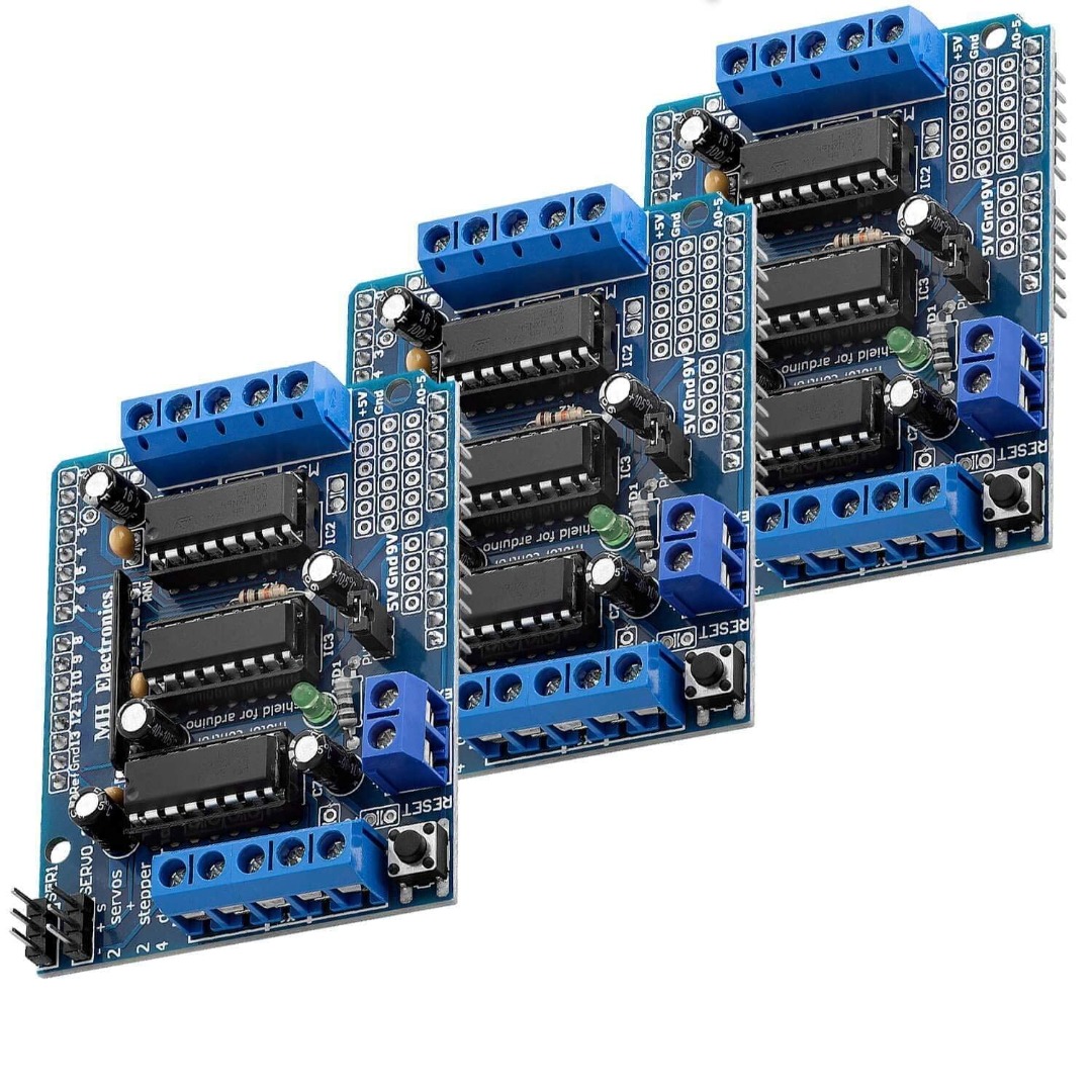 AZDelivery L293D Motor Driver Shield, 4-Channel Motor Driver Shield ...