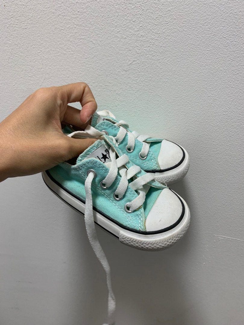 Teal baby converse 2025
