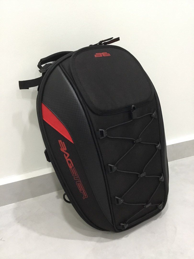 BAGSTER Spider Tail Bag w/full accessories, Motorcycles, Motorcycle Accessories on Carousell