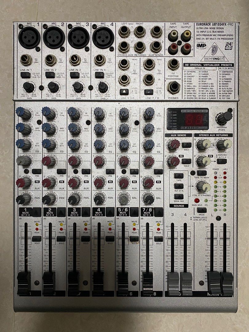Behringer Eurorack UB1204fx-pro 混音器, 音響器材, 其他音響配件及
