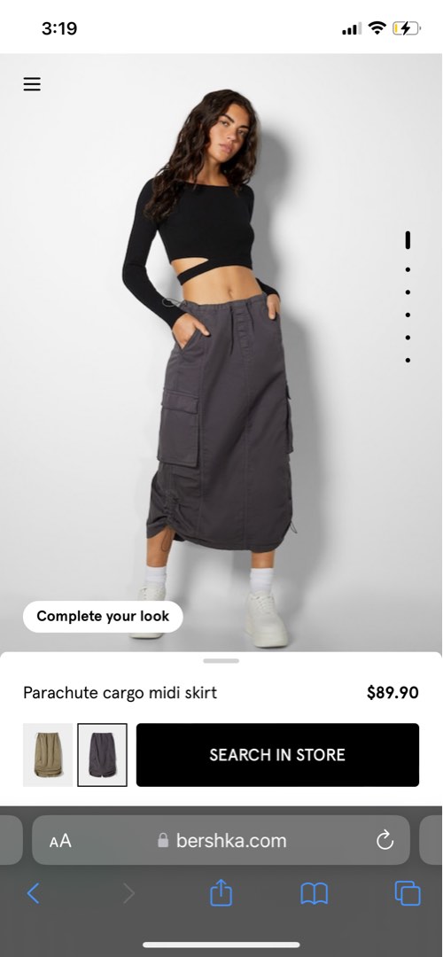 Cargo skirt bershka discount