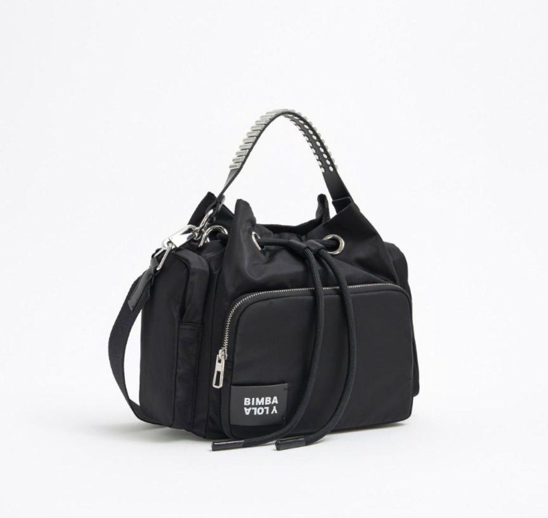 Bimba Y Lola S Black Nylon Crossbody Bag, Women's Fashion, Bags & Wallets, Cross-body  Bags on Carousell