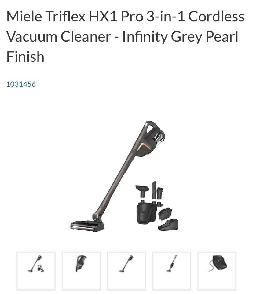 Miele Triflex HX1 Pro Cordless, Bagless Stick Vacuum, 60 OFF