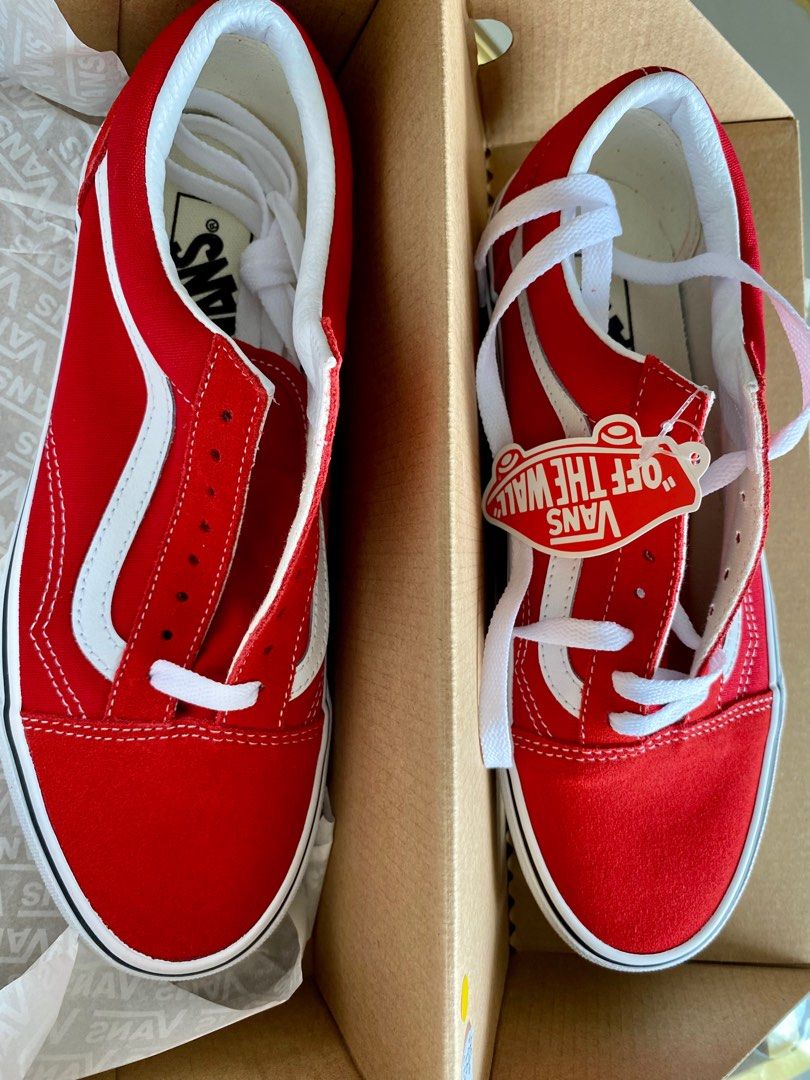 Red vans size 2 on sale