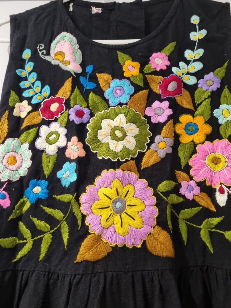 Brand new hand embroidered black dress. Women s Fashion Dresses