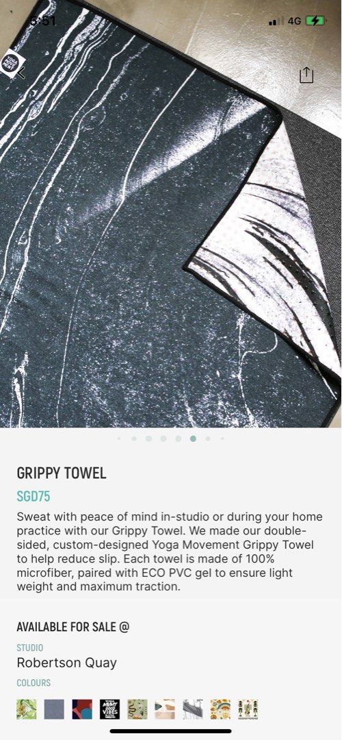 Brand New Yoga Movement Grippy Towel, Sports Equipment, Exercise & Fitness, Exercise Mats on