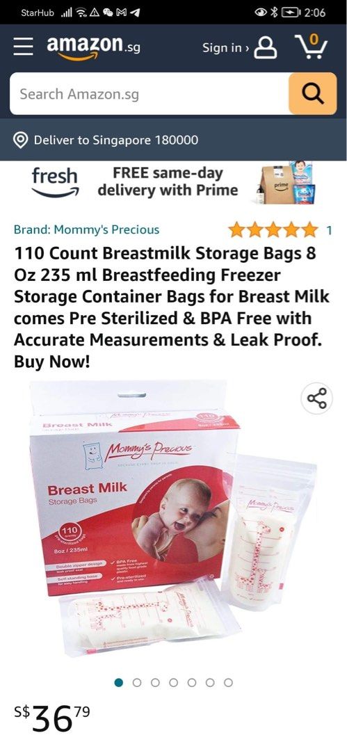 Breastmilk Storage Bags 110 Count 8 OZ 250ML Milk Freezer Bags for  Breastfeeding Milk Storage Bag Leak Proof Double Zipper Seal