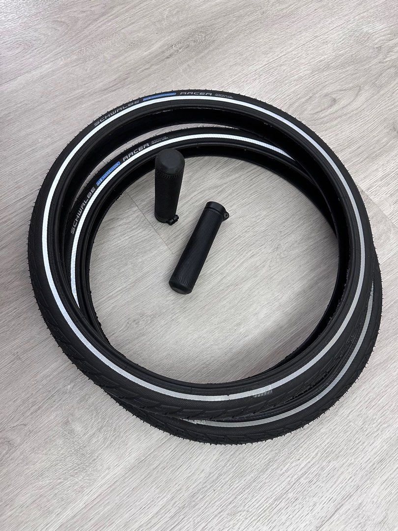 Brompton Marathon racer tires with original brompton grip, Sports