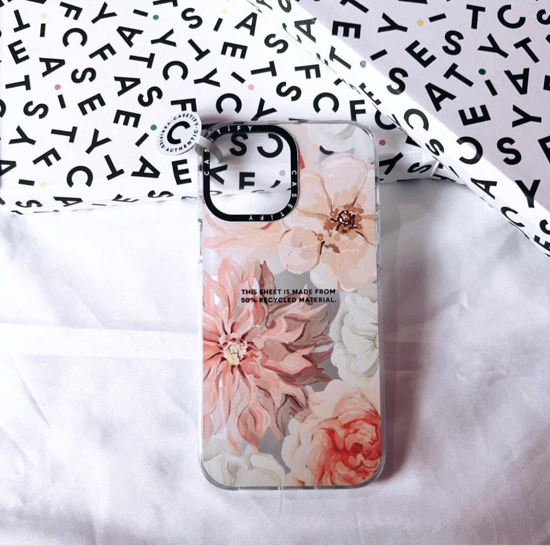Casetify Pretty Blush Impact (anti yellowing & magsafe) case for iPhone