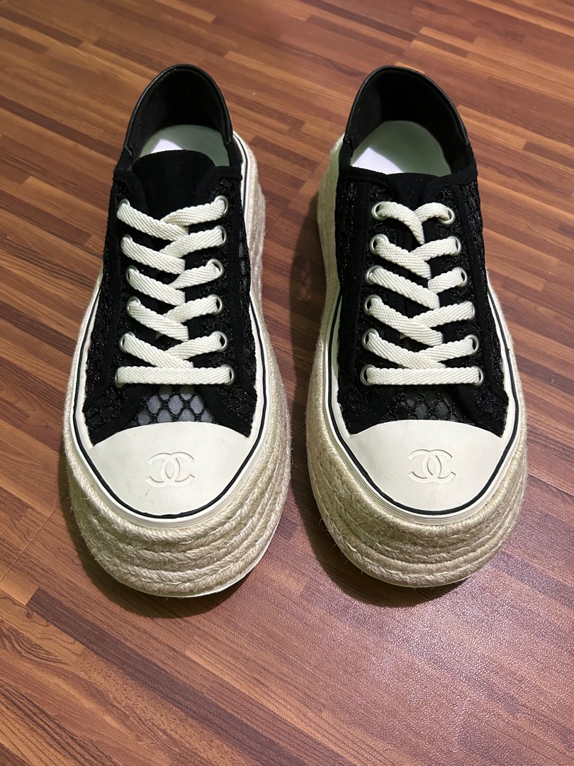 Chanel platform sneakers 38, Women's Fashion, Footwear, Sneakers on  Carousell