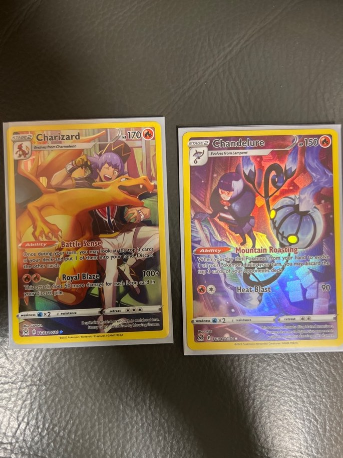 Charizard and chandelure Trainer gallery, 興趣及遊戲, 收藏品及紀念品, 郵票及印刷品