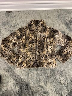 Cheetah print fur coat