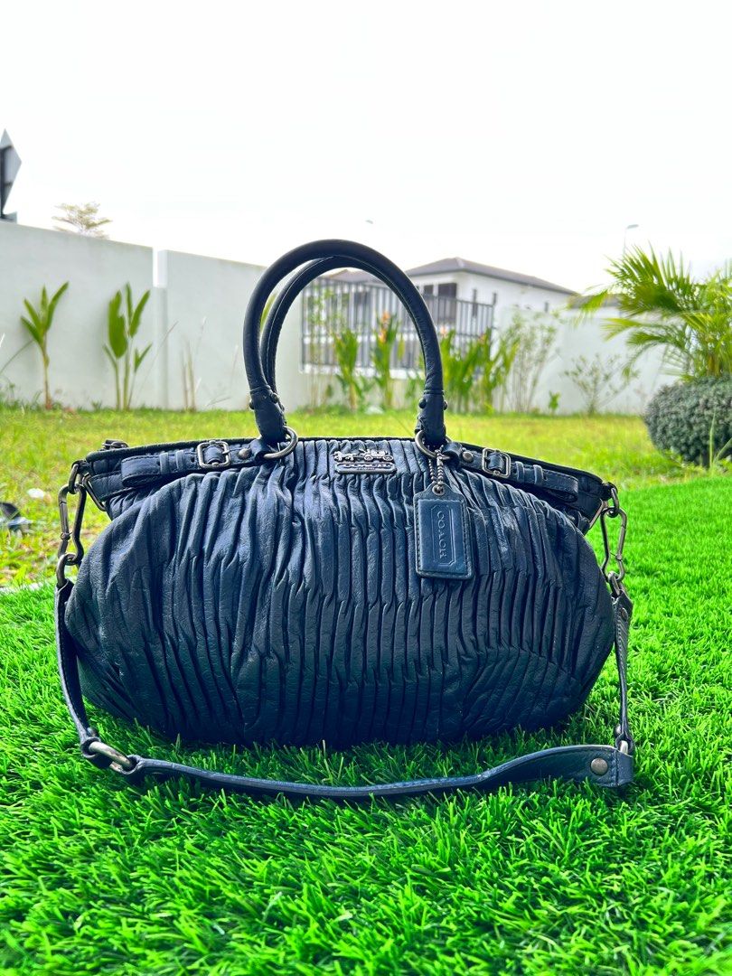 Coach madison gathered hotsell leather sophia satchel