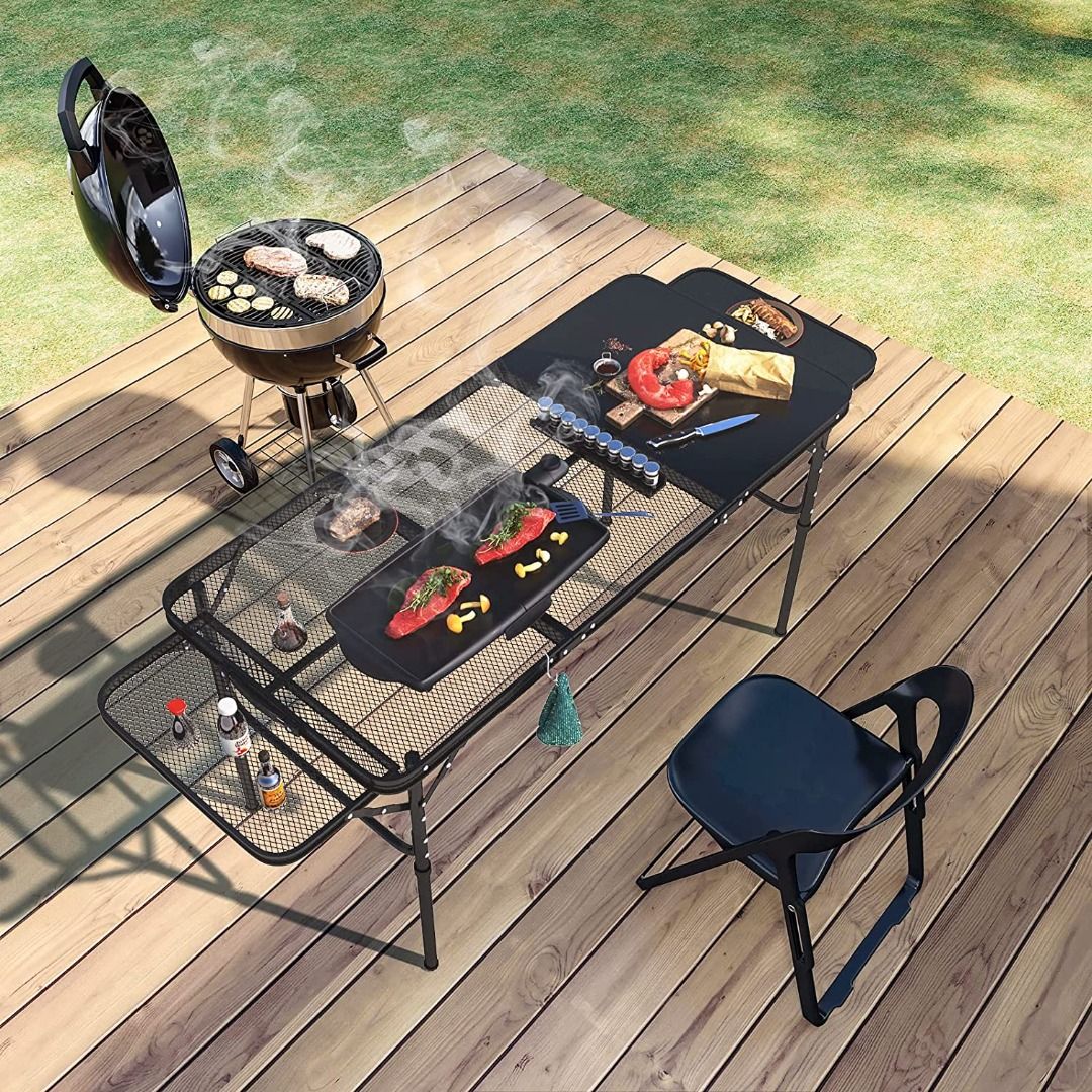 Metal grill table discount