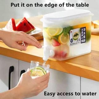 Cold Water Kettle Beverage Leakproof Dispenser with tap Water Jug Large Capacity 3.5 L