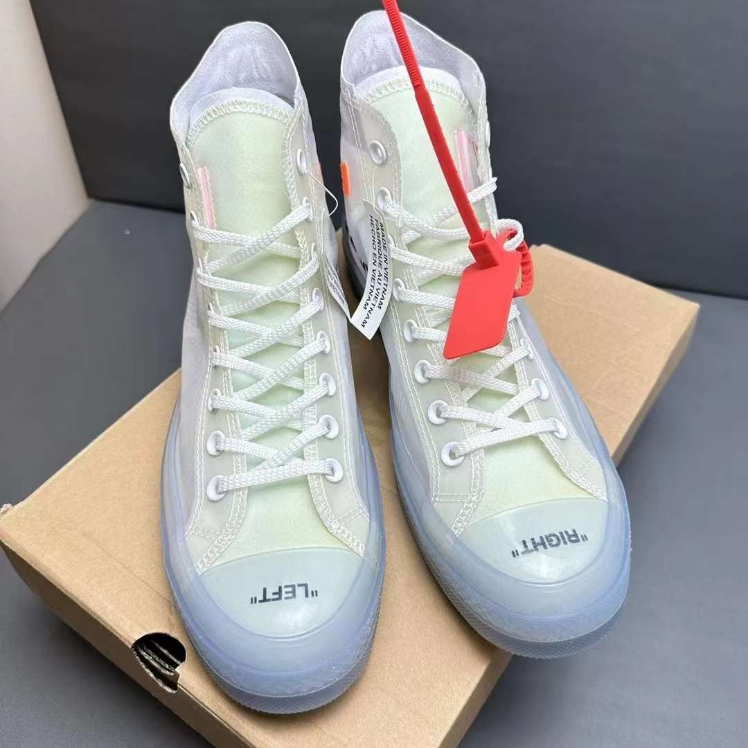 Off white converse left cheap right