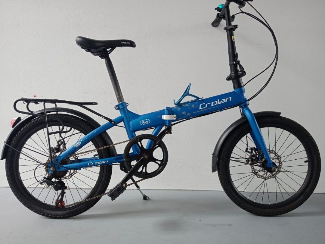 3 months old Crolan Ford folding bike, 20" wheels, disc brakes., Sports