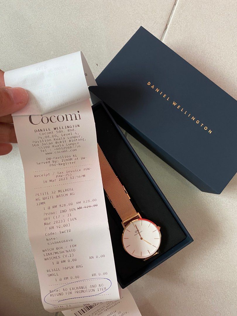 Daniel wellington sales watch packaging