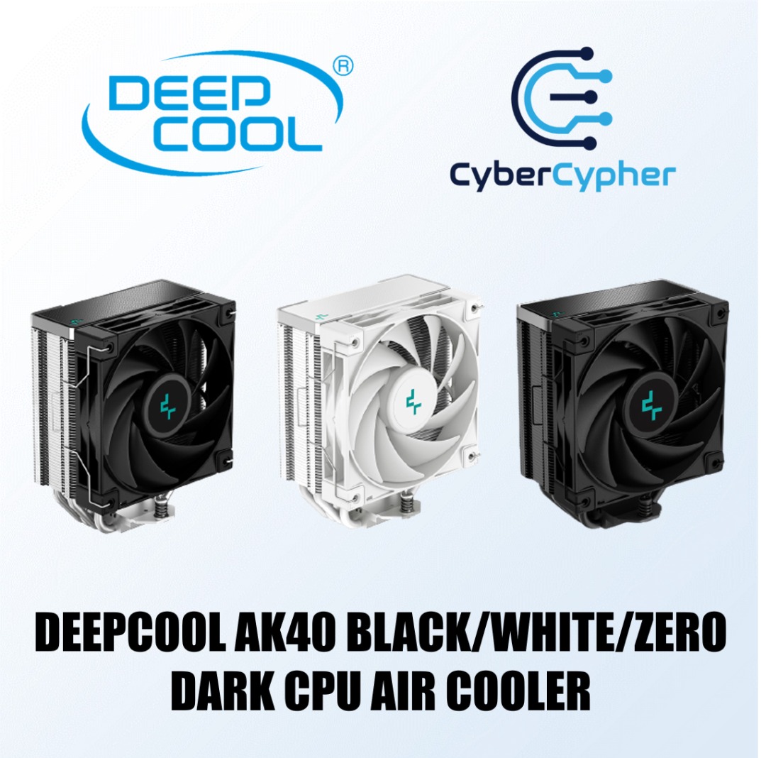 DEEPCOOL AK40 BLACK/WHITE/ZERO DARK CPU AIR COOLER, Computers & Tech ...