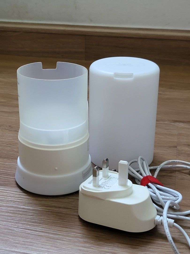 Diffuser with lights (Category: Home Fragrance) located in Singapore. Submitted by bunnieseatcarrots (Listing ID 1222734091, Image 2). Description: This is an extra that was used only a handful of times. Price is firm. Pick up from Laguna Park. Please reconfirm the pick-up date and time before coming..