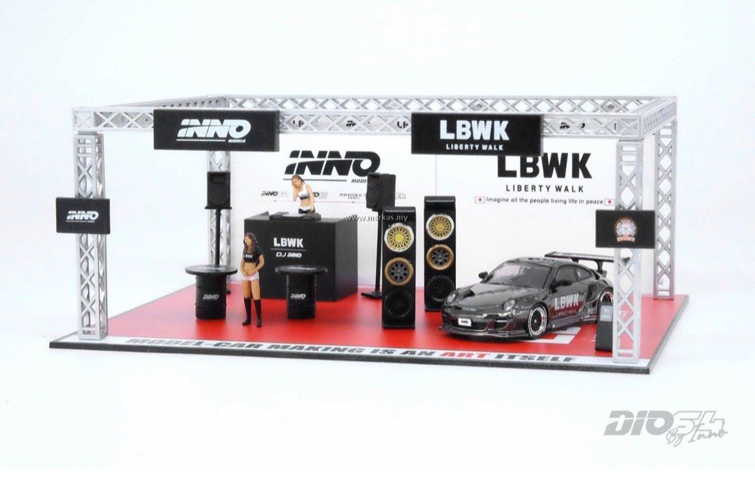 Diorama INNO MODELS X LBWK AUTO SALON SET 1/64 HONG KONG TOYCAR SALON