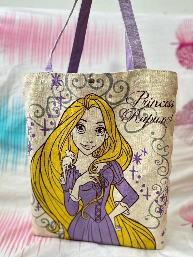 Disney Rapunzel Canvas Tote Bag Hobbies Toys Collectibles Memorabilia Fan Merchandise on Carousell