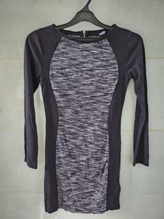 FLASH SALE Black Long Sleeve Cotton Dress