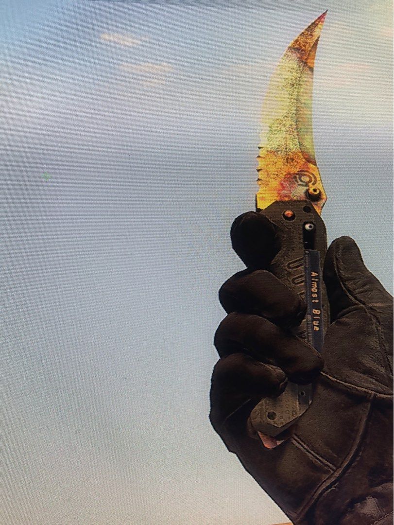 Flip knife case hardened (MW) 50 Blue, Video Gaming, Gaming