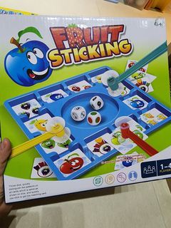 Fruit sticking game hand Eye coordination game