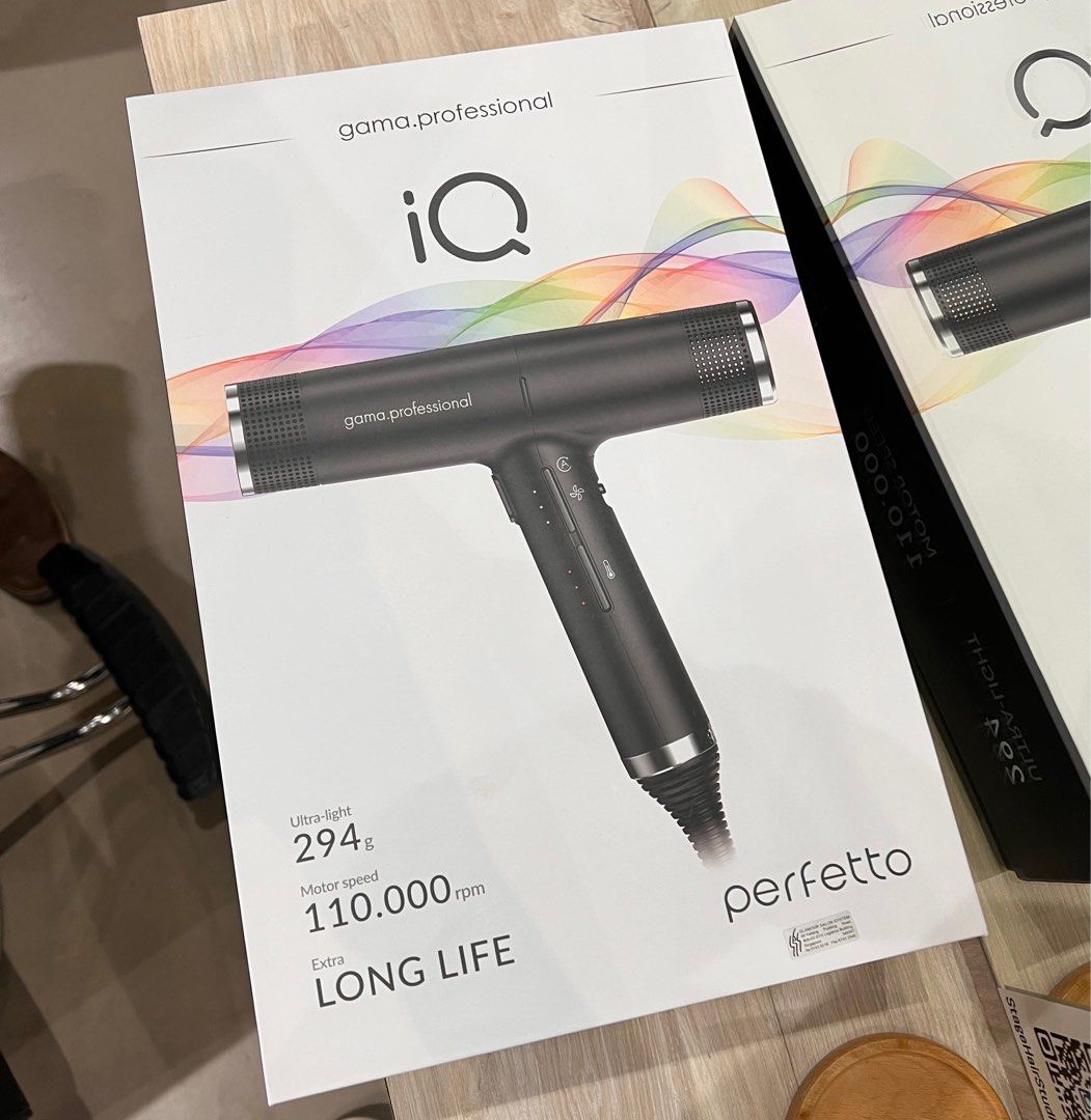 GAMA PROFESSIONAL IQ PERFETTO HAIRDRYER (BLACK), Beauty & Personal Care ...