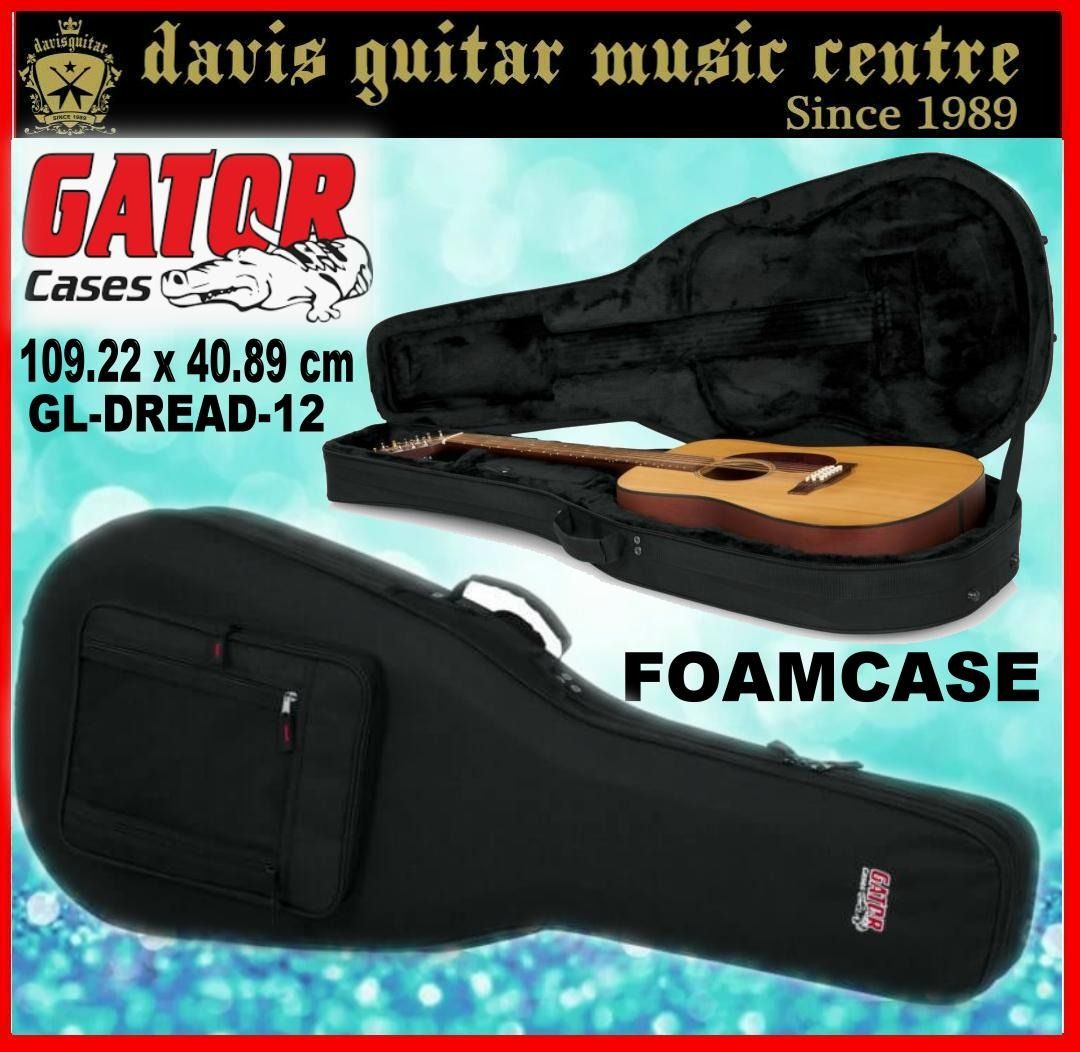 Toys,　Case　on　GL-Dread-12　Hobbies　(2　Gator　Accessories　Music　Delivery),　Music　Media,　days　Acoustic　Polyfoam　Guitar　Carousell
