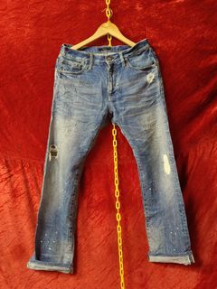 Global Work Selvedge Distressed Painter Jeans
