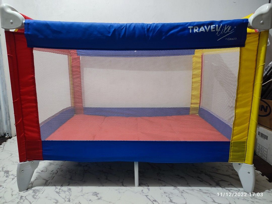 Graco travel lite crib (Category: Cots & Cribs) located in Caloocan City. Submitted by jen_prelovedcorner.2 (Listing ID 1222679566, Image 3). Description: Graco Travel Lite Crib In good condition Foldable Comes with storage bag 3000 Location Deparo Caloocan.