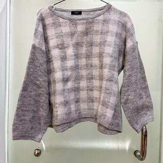 Grey Checkered Sweater